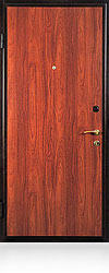 пример мталлической двери с покрытием из ламината